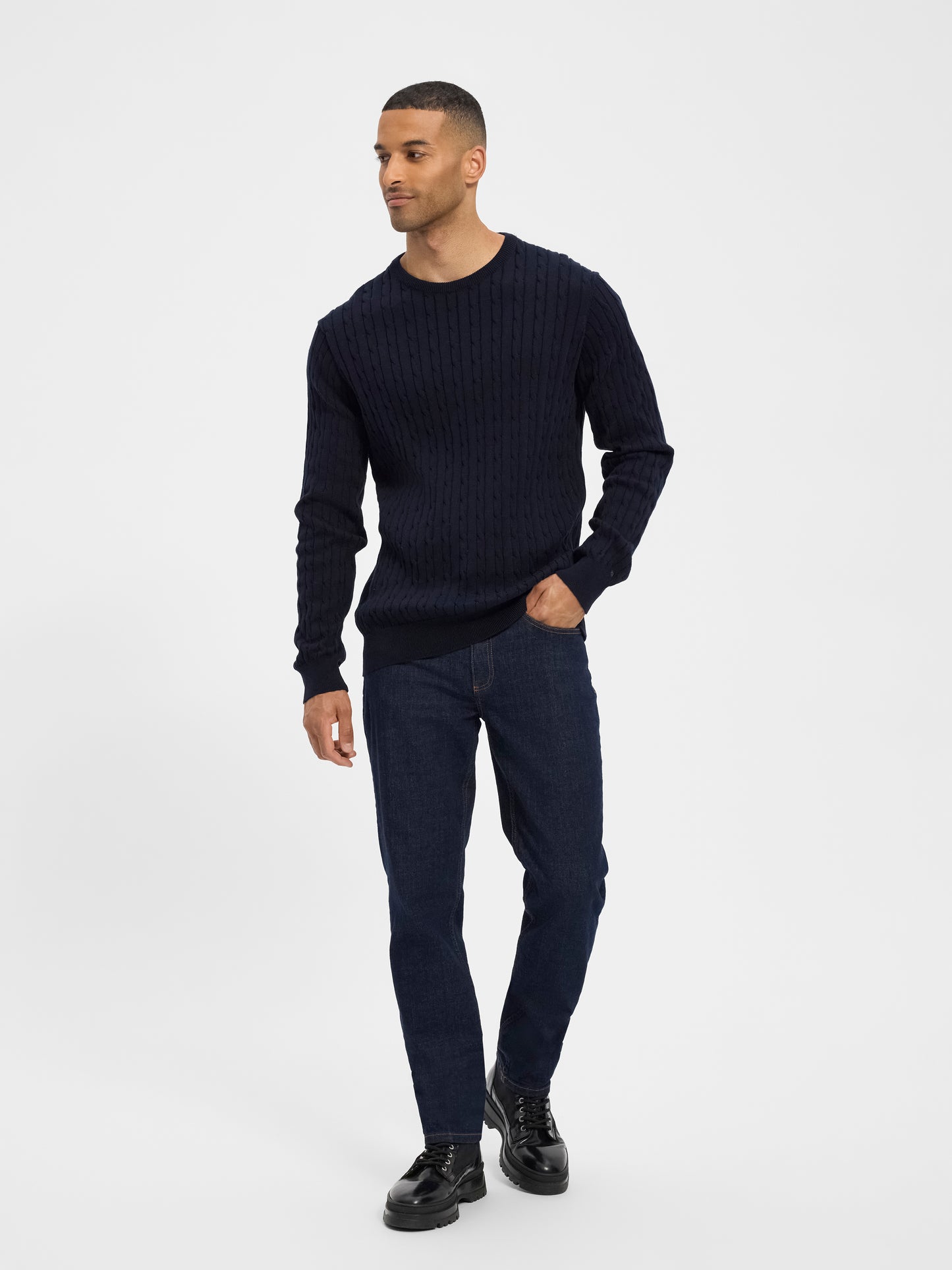 Woolen Long Sleeve Jorn - Navy