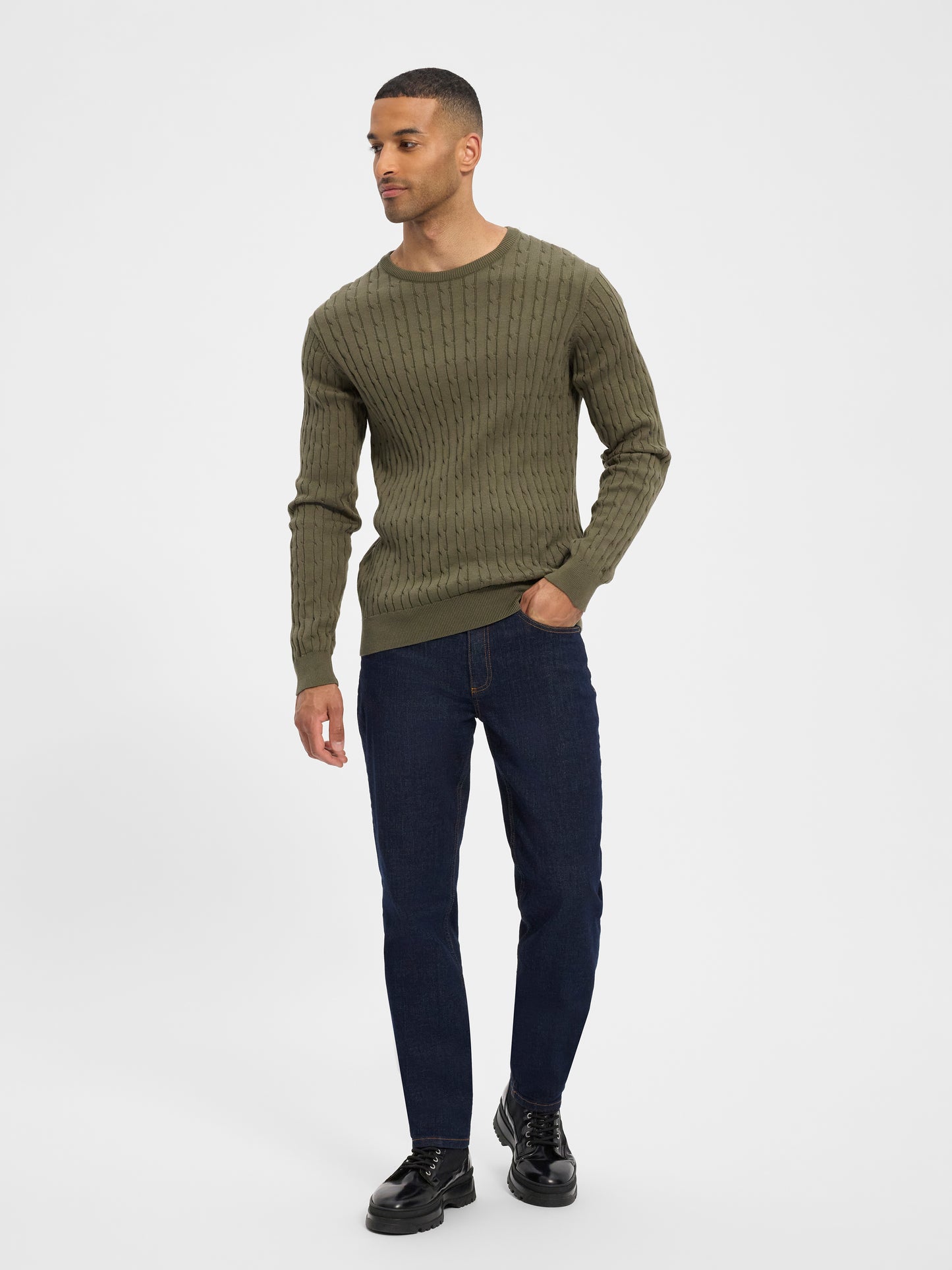 Woolen Long Sleeve Jorn - Olive Green