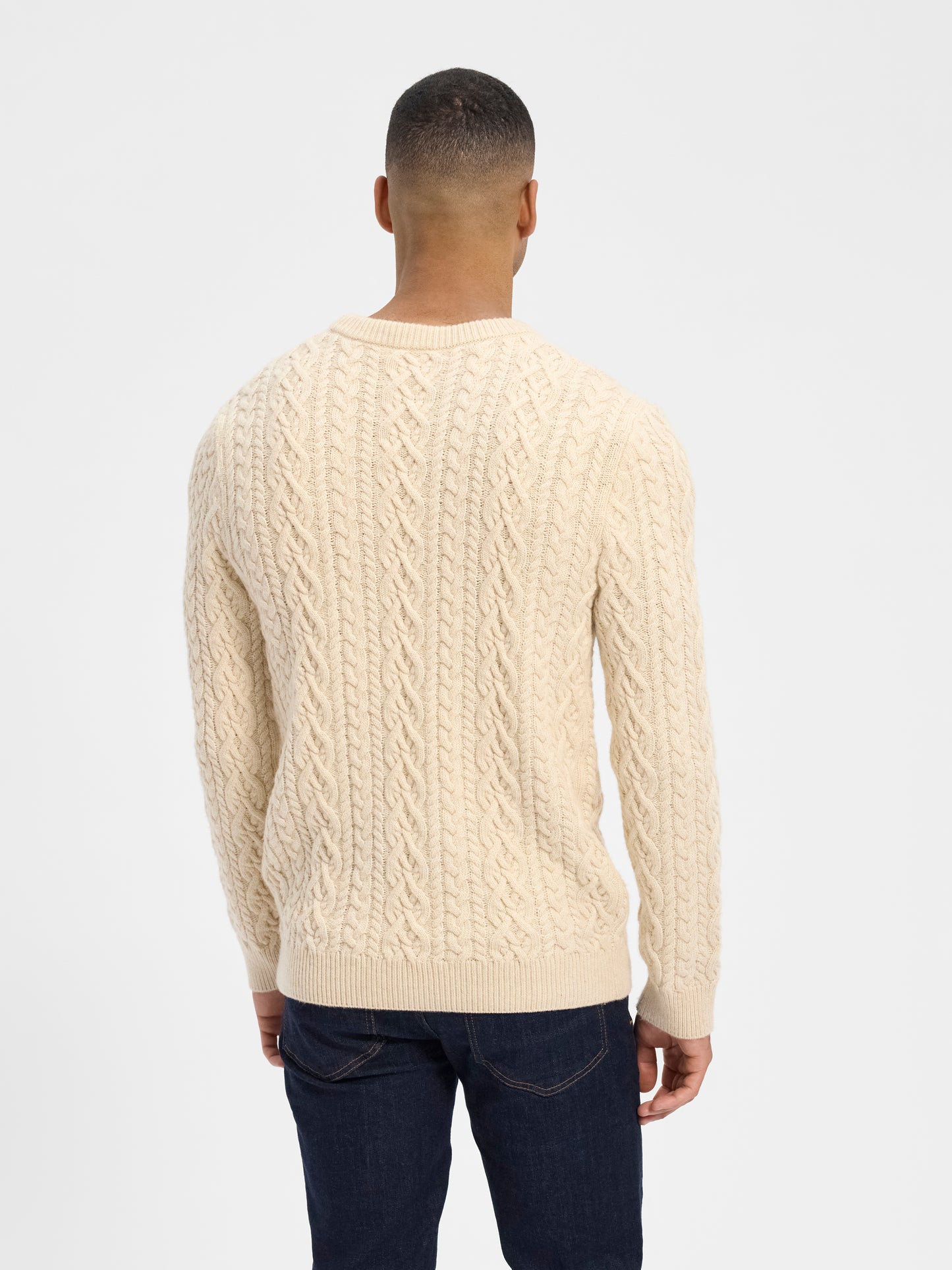 Woolen Long Sleeve Jumper - Off White