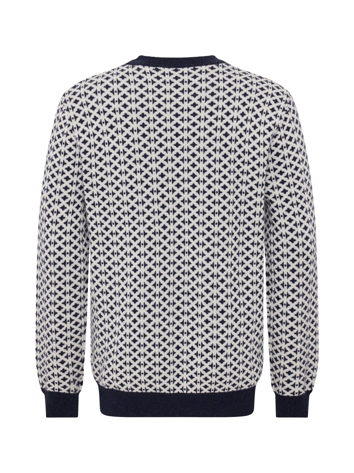 Woolen Long Sleeve Jumper - Off White Pattern