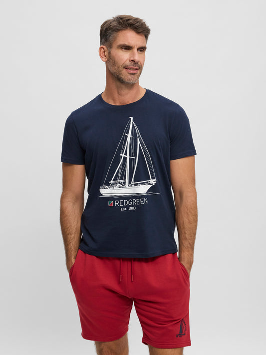 T-Shirt Sailing Design - Solid Navy